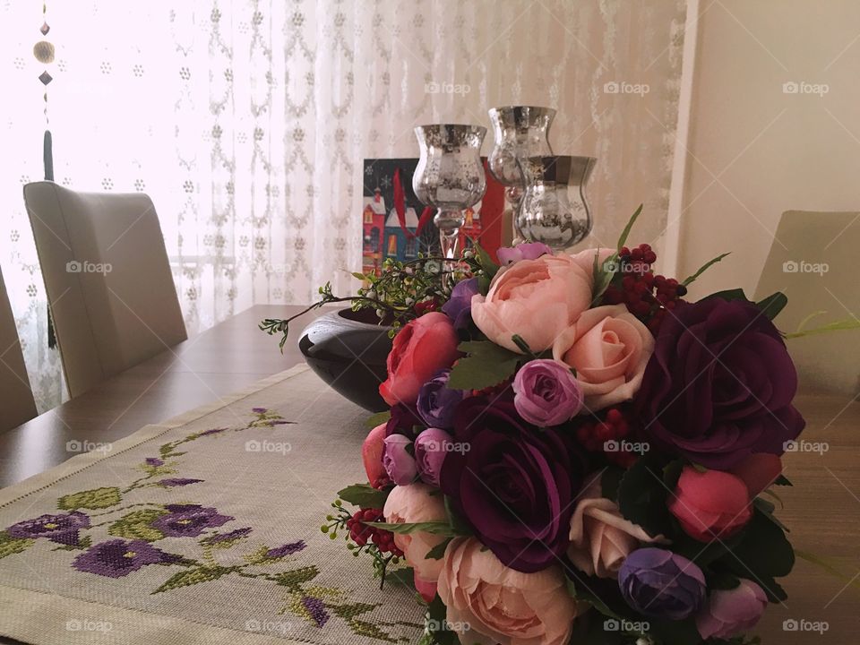 Flower, Vase, Room, Indoors, Furniture