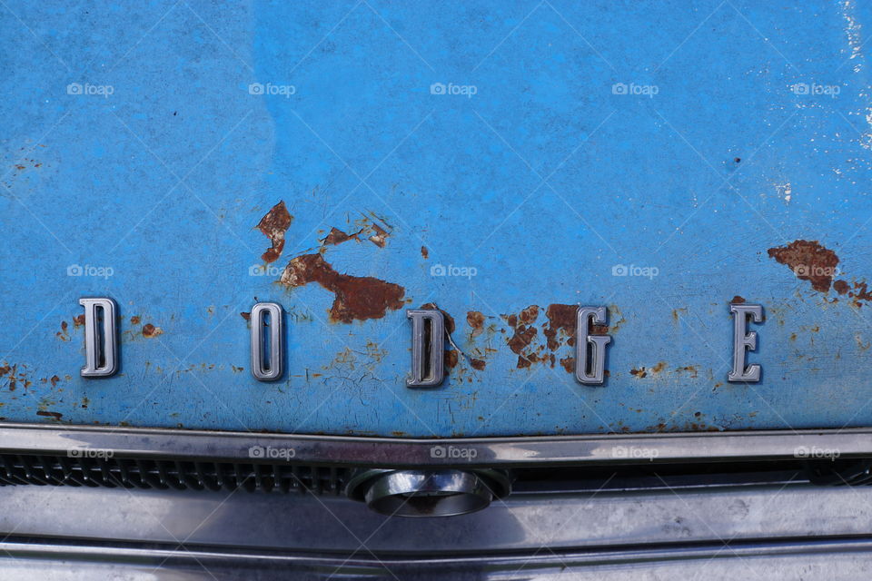 Rusty 1967 Dodge Charger  hood emblem  