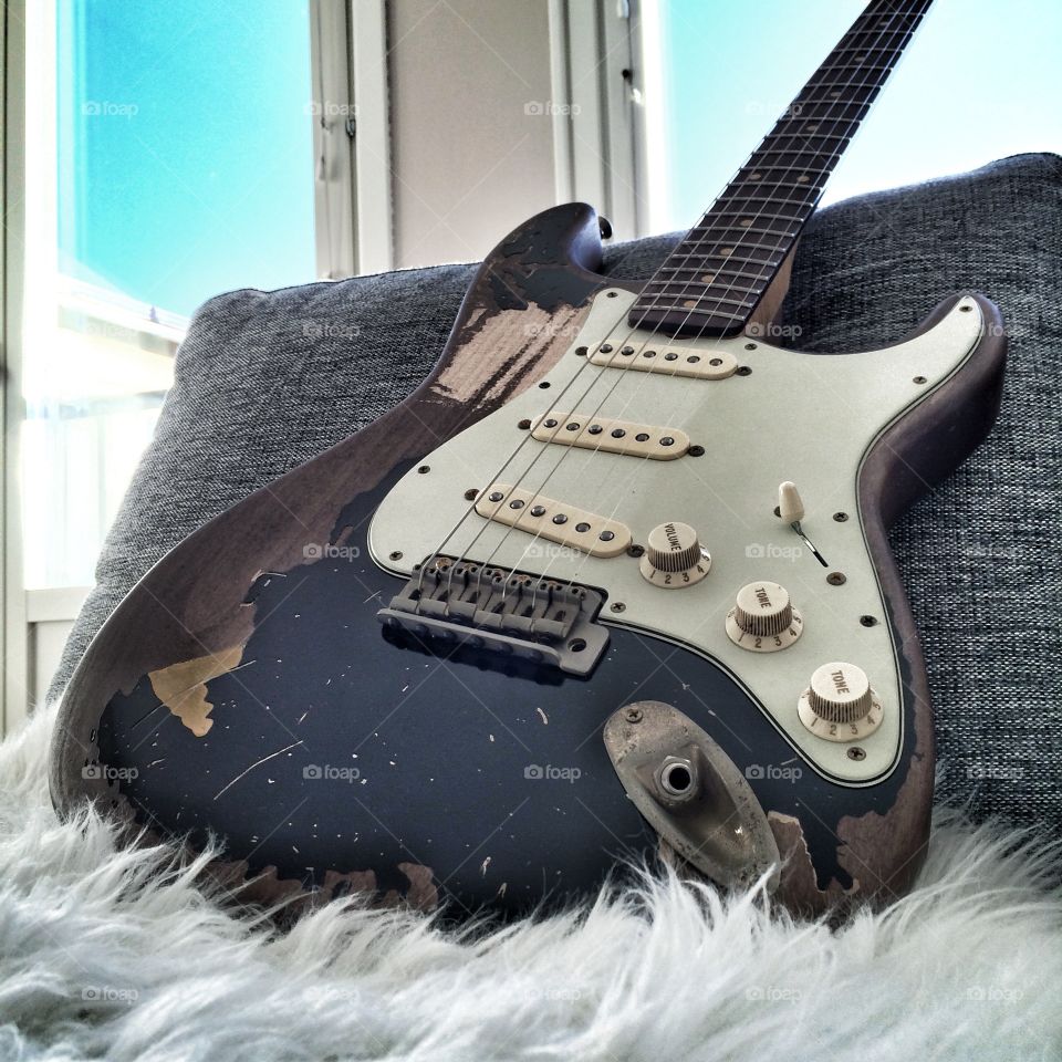 Black1 strat. This is a replica of John Mayers guitar aka The black1