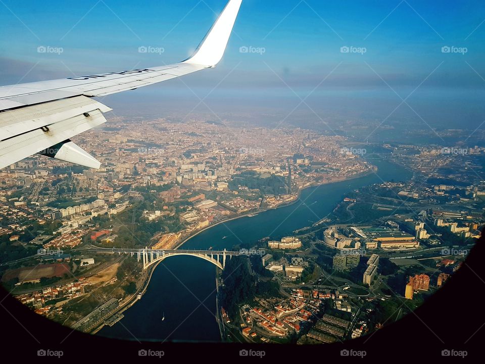 Plane view of Porto