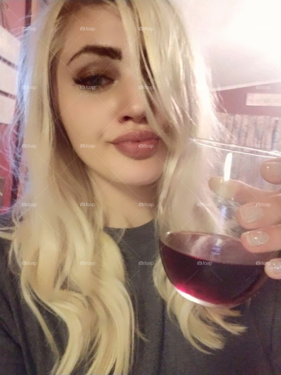 Wine after a long day!!