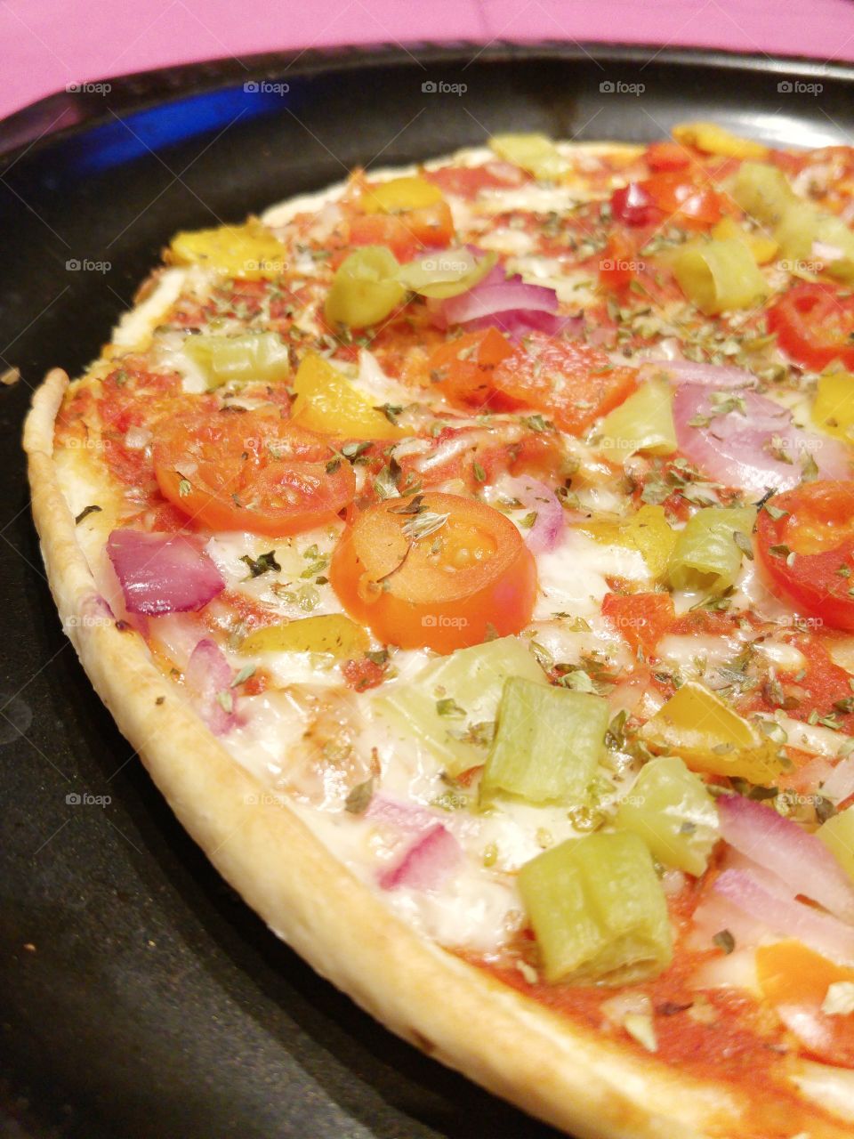 Delicious vegetable pizza