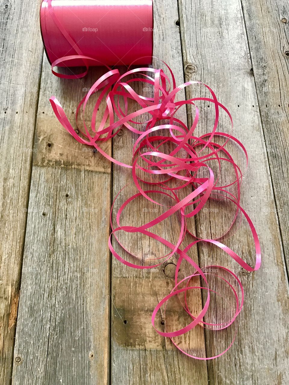 Swirls of pink ribbon