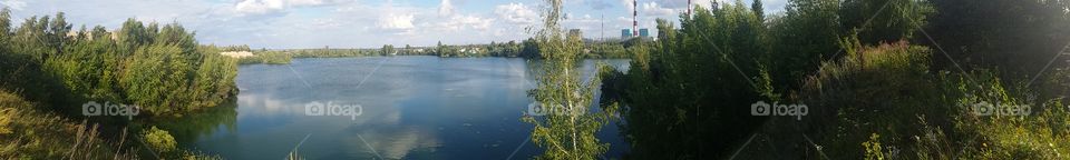 Panorama. Nature. Lake.