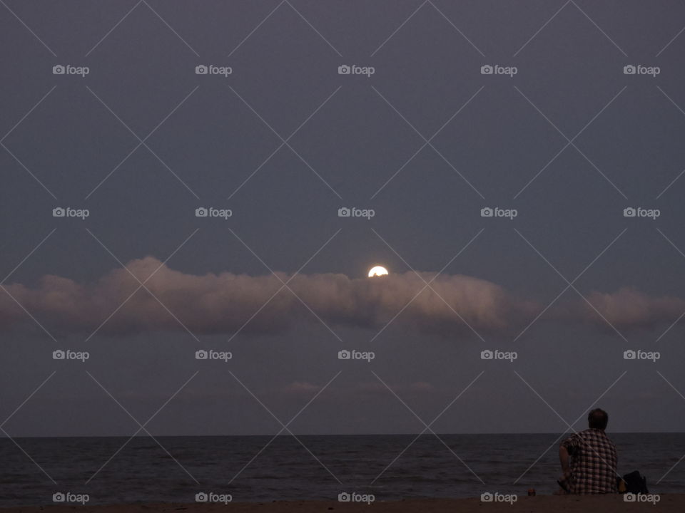 watchin the moon rise