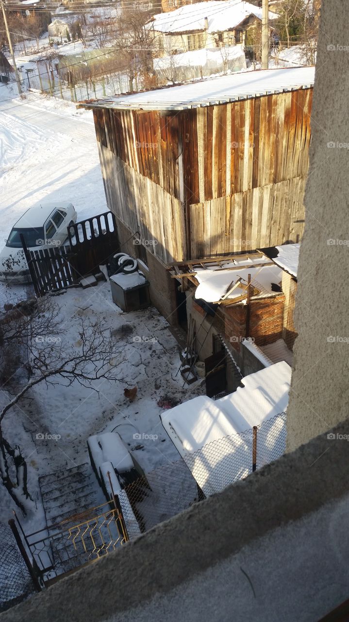 Snow, Container, No Person, Winter, Wood