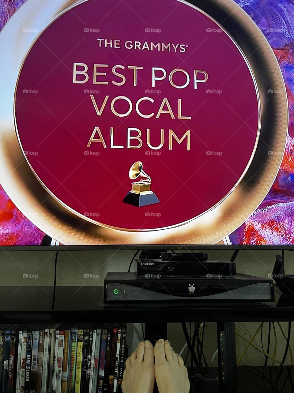 Watching the Oscar’s from home.