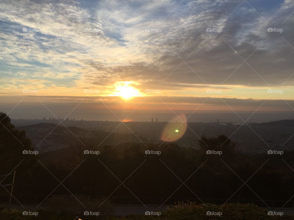 Barcelona sunset