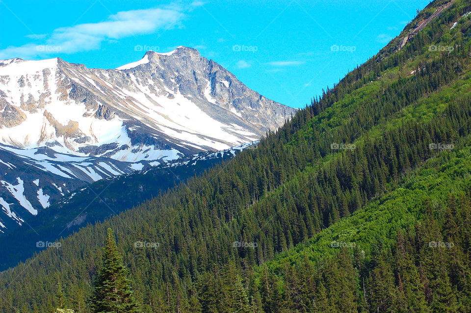 Alaska, landscape, mountain, valley, vacation, snow peaks