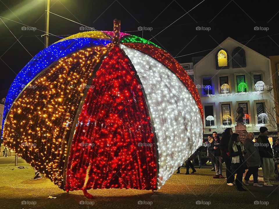 Umbrella Illuminations in Águeda, Portugal 