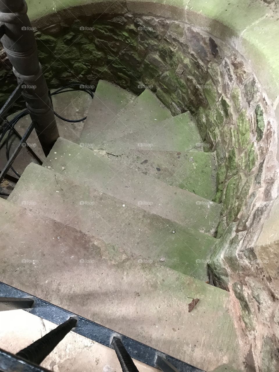 Authentic steps inside Dunster Castle, Somerset.