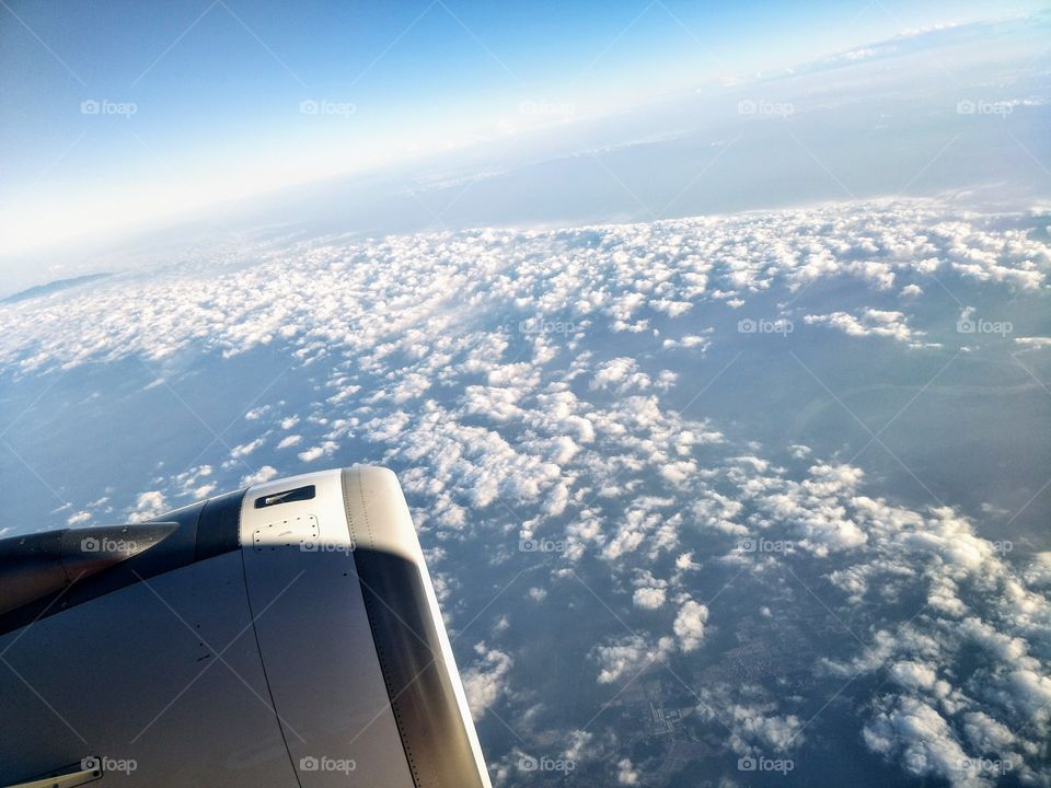 Over the sky, beautiful white cloud