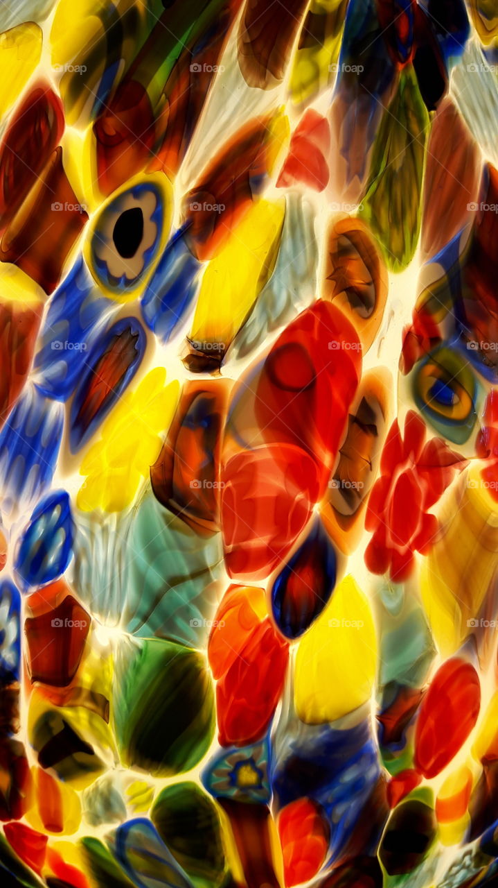 Colorful glass decorative plate