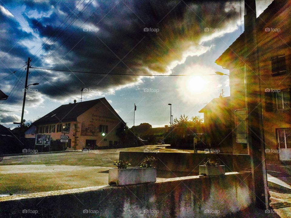 Sun in the village