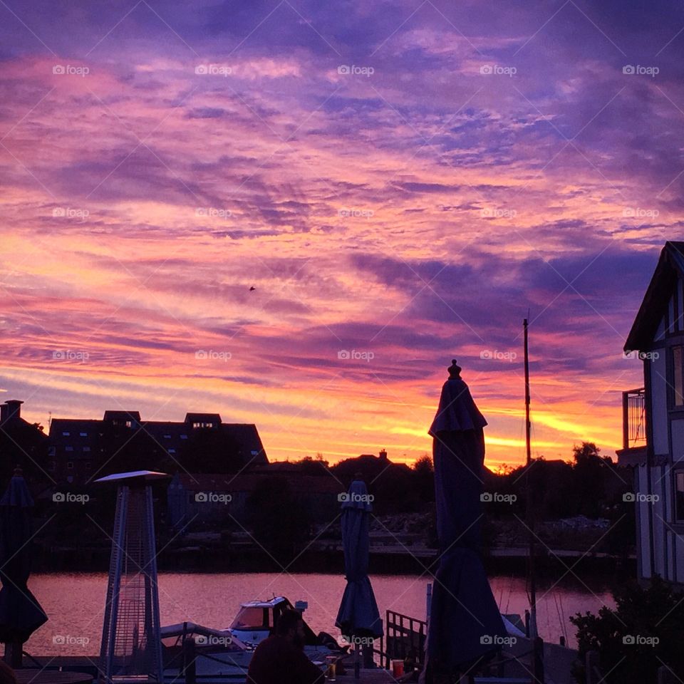 Golden sunset in Summer Uk