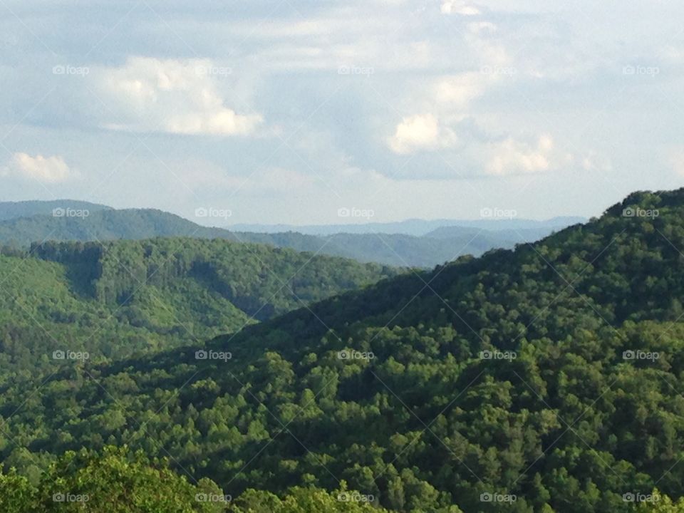 Panoramic view of the Appalachian Mountains.