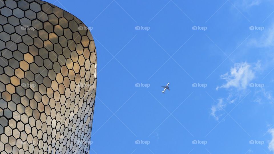 Soumaya Museum and jet plane