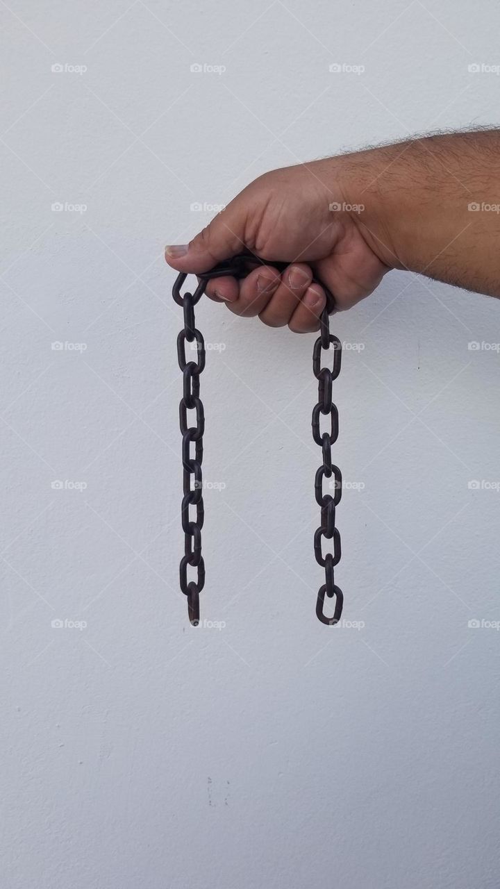 Hand with a chain