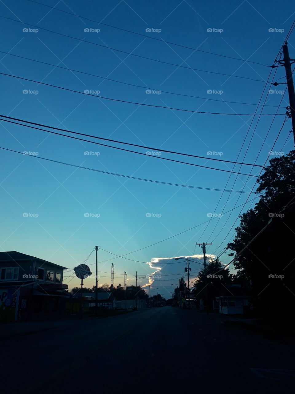 low sunset clouds