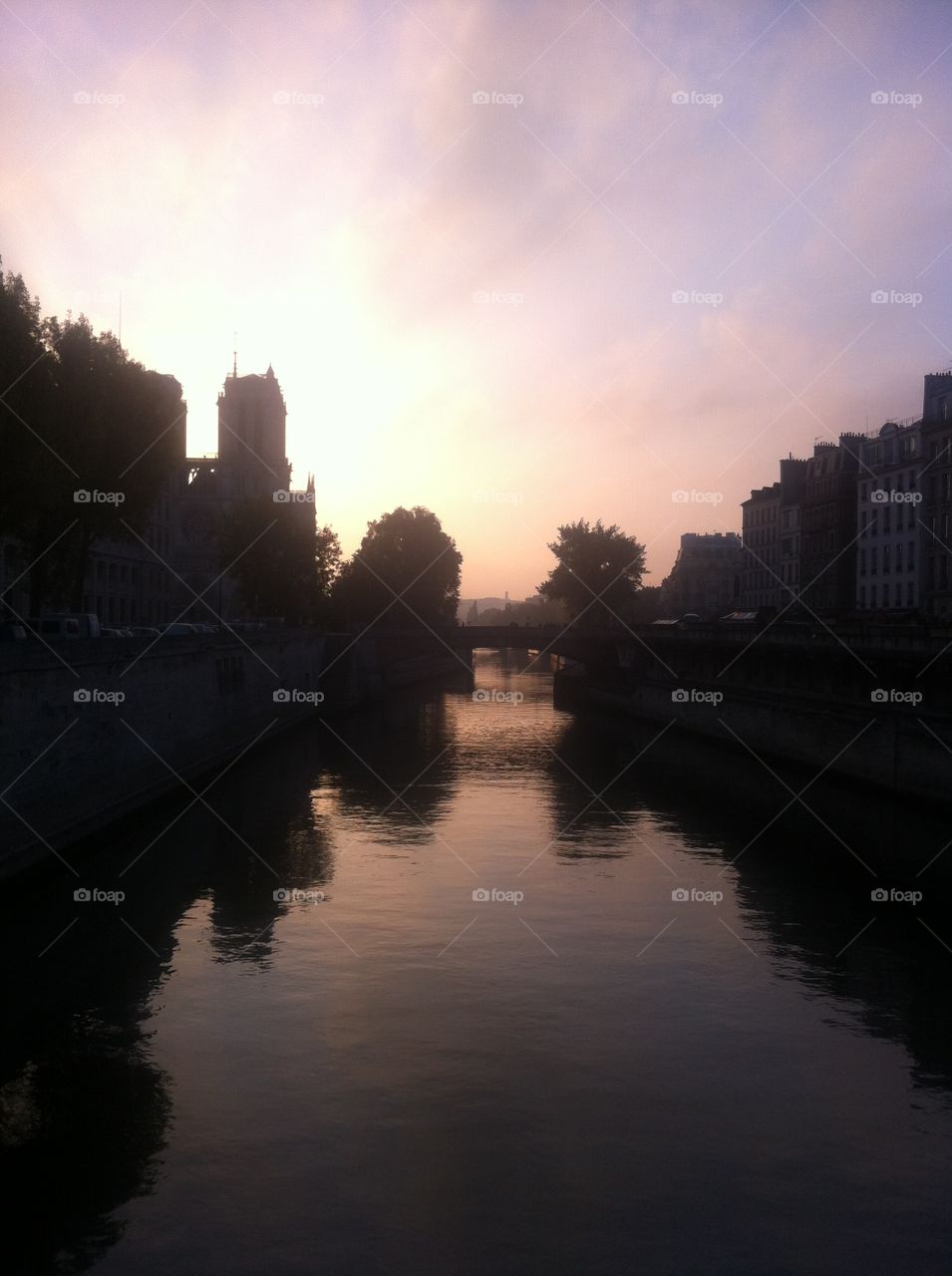 Reflection, No Person, River, Sunset, Water