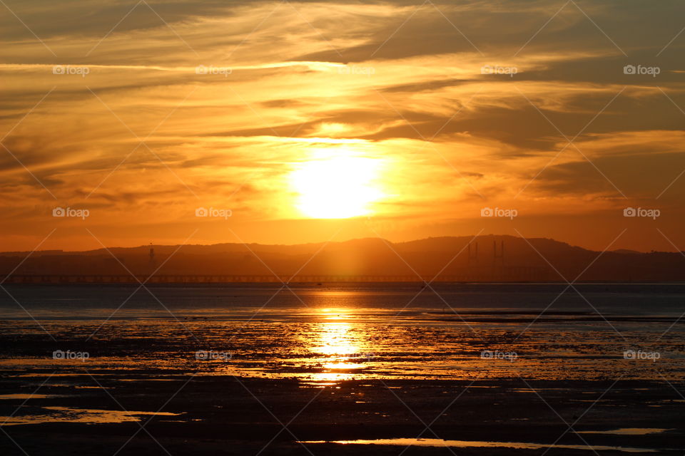 Beautiful Summer Sunset, Orange Sky