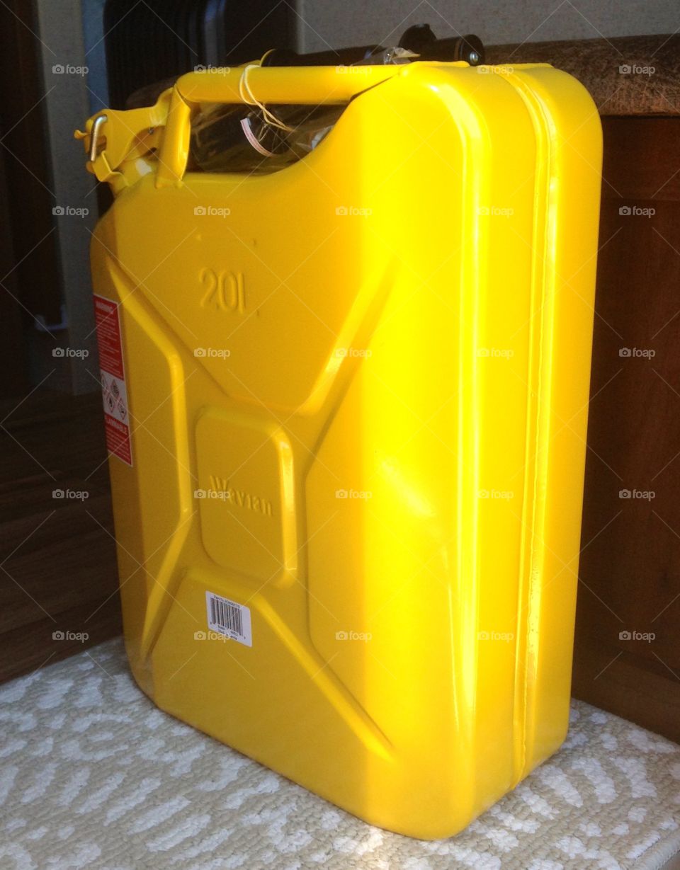 Yellow gas can
