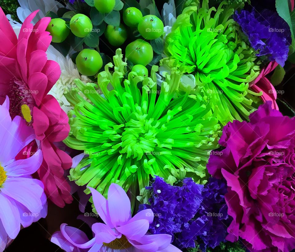 Bright colorful flower bouquet.