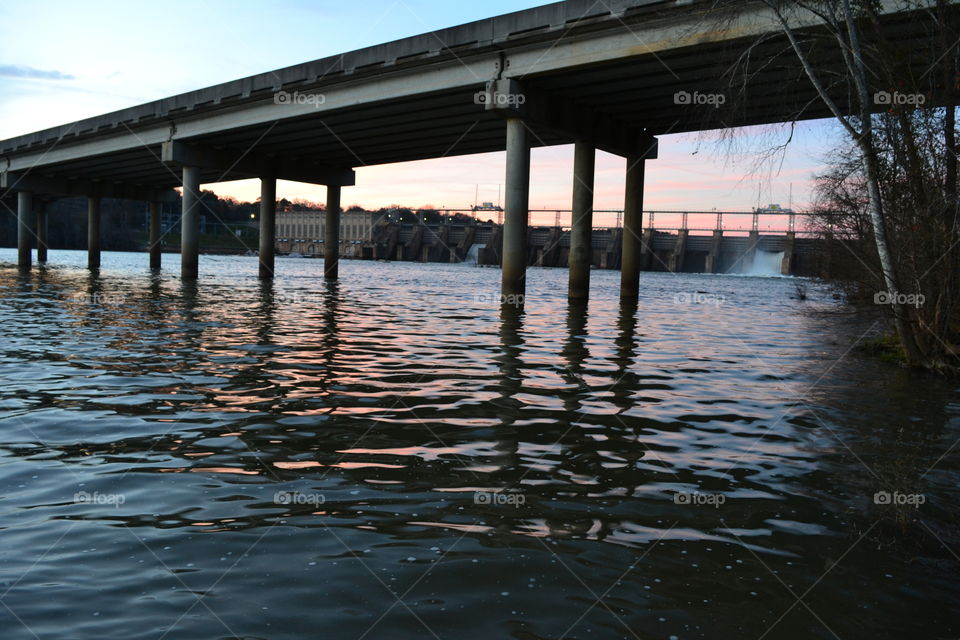 dusk under the bridge