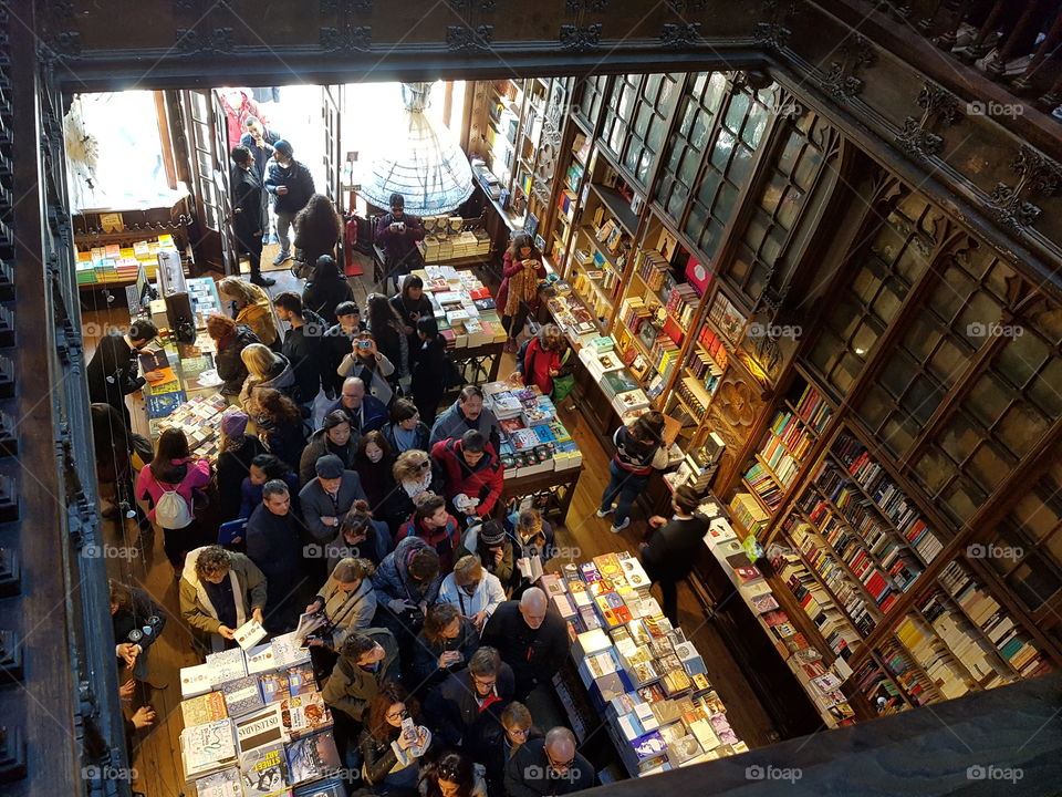 Crowd at the library