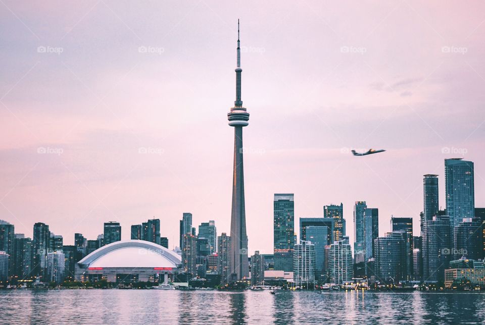 View of Toronto's waterfront cityline