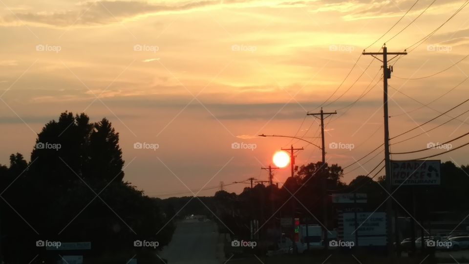 Sunset, Dawn, Landscape, Sky, Silhouette