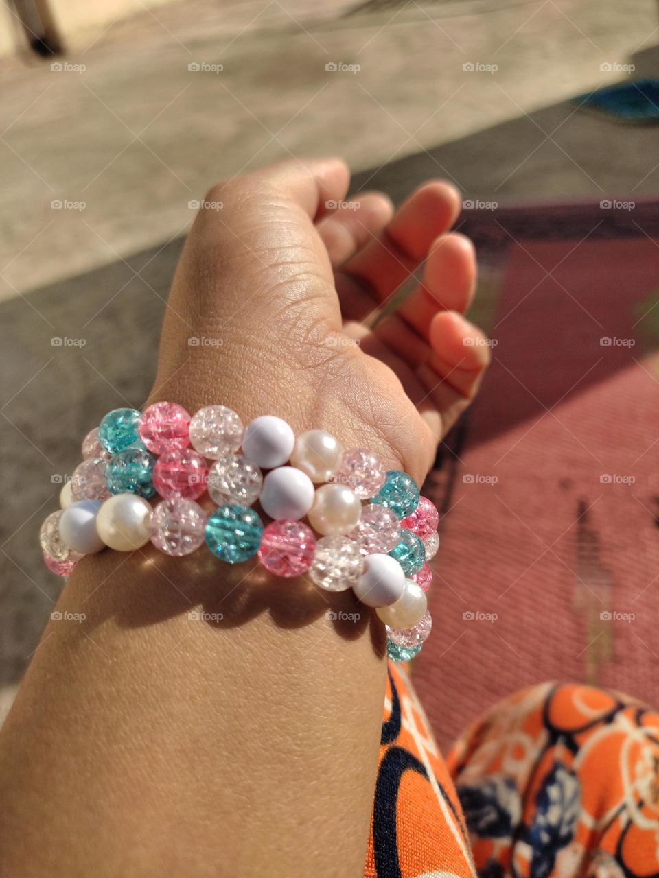 beads turned into a  beautiful bracelet