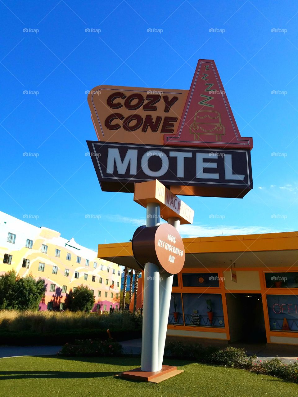 Cozy Cone Motel signage at Disney's Art of Animation resort