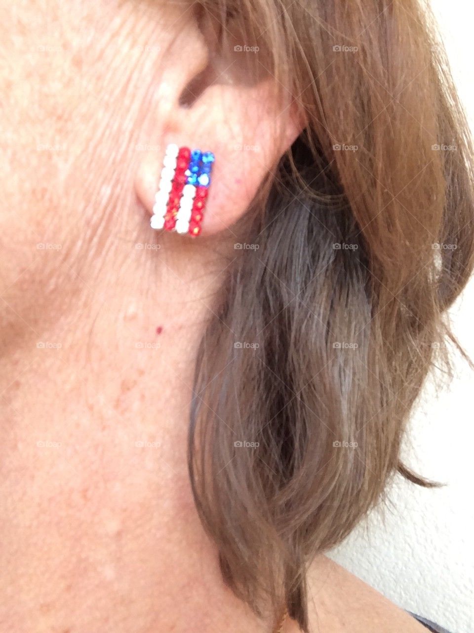 Flag earrings