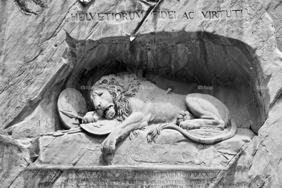 Lion Monument In Lucerne Switzerland