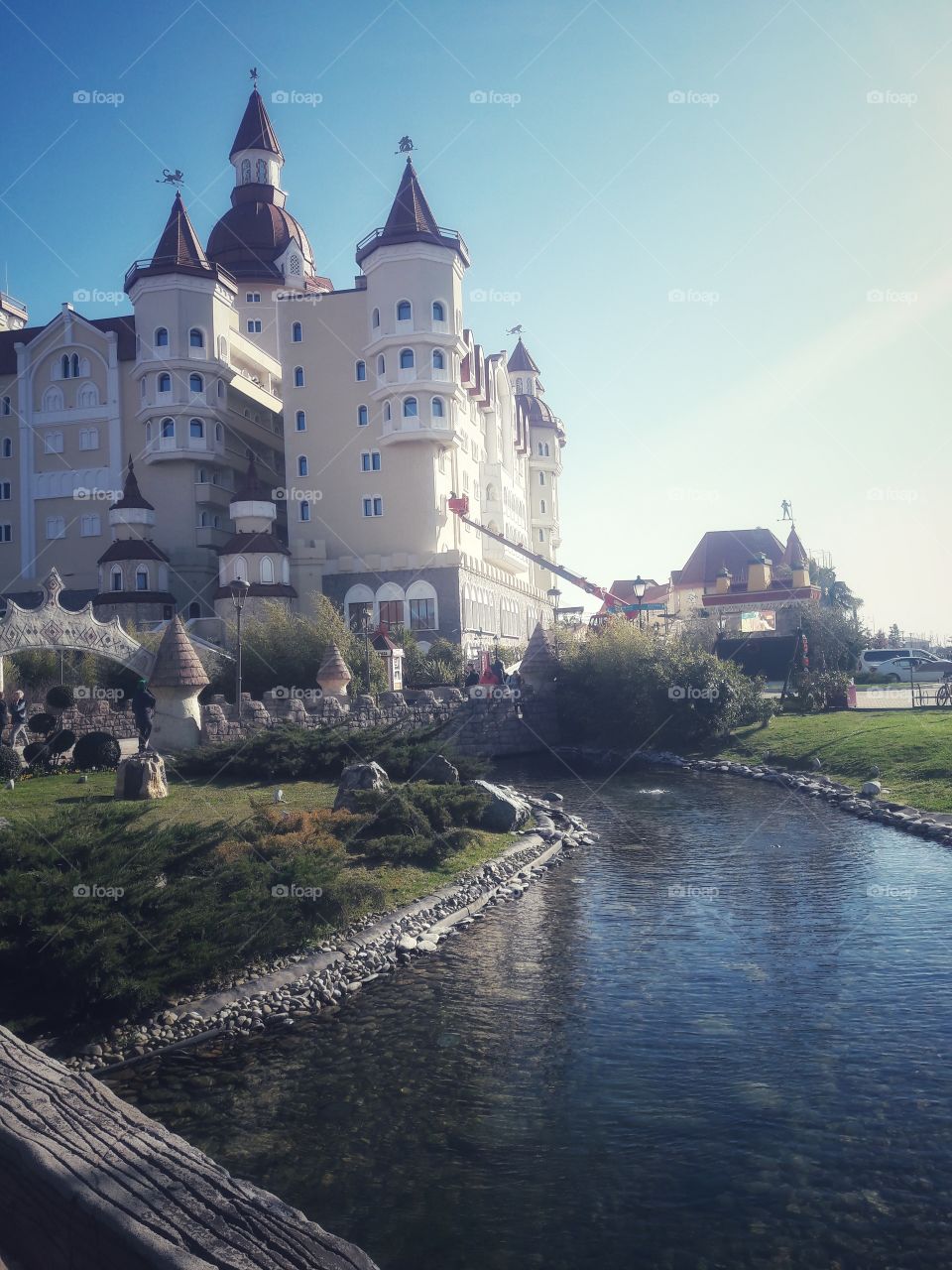 tower castle bridge past day