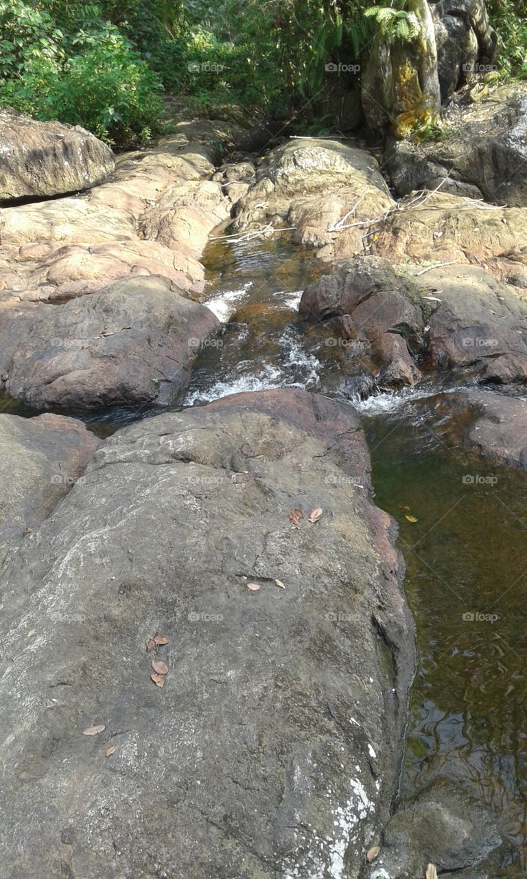 water with rocks