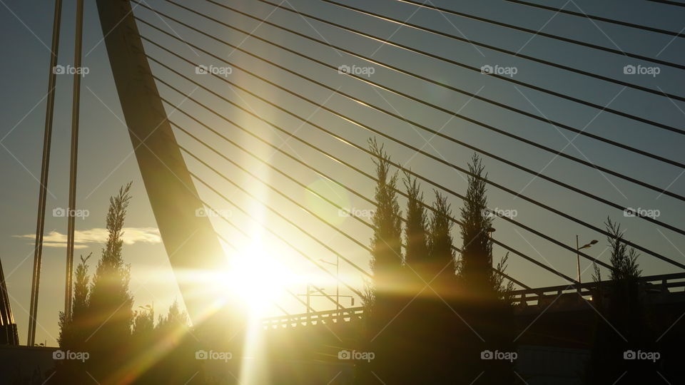 Sunset#sky#bridge#trees#magic#moment