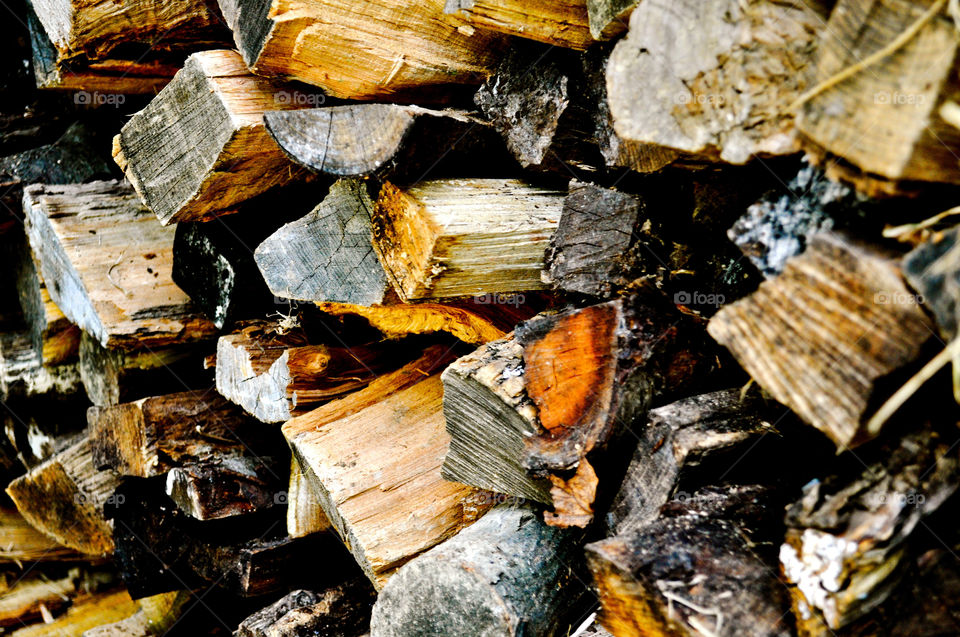 wood pile camping log by refocusphoto