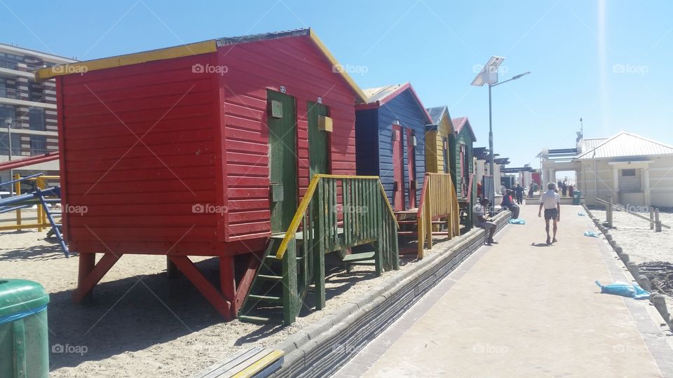 Beach Houses, Muizenberg, Cape Town, South Africa