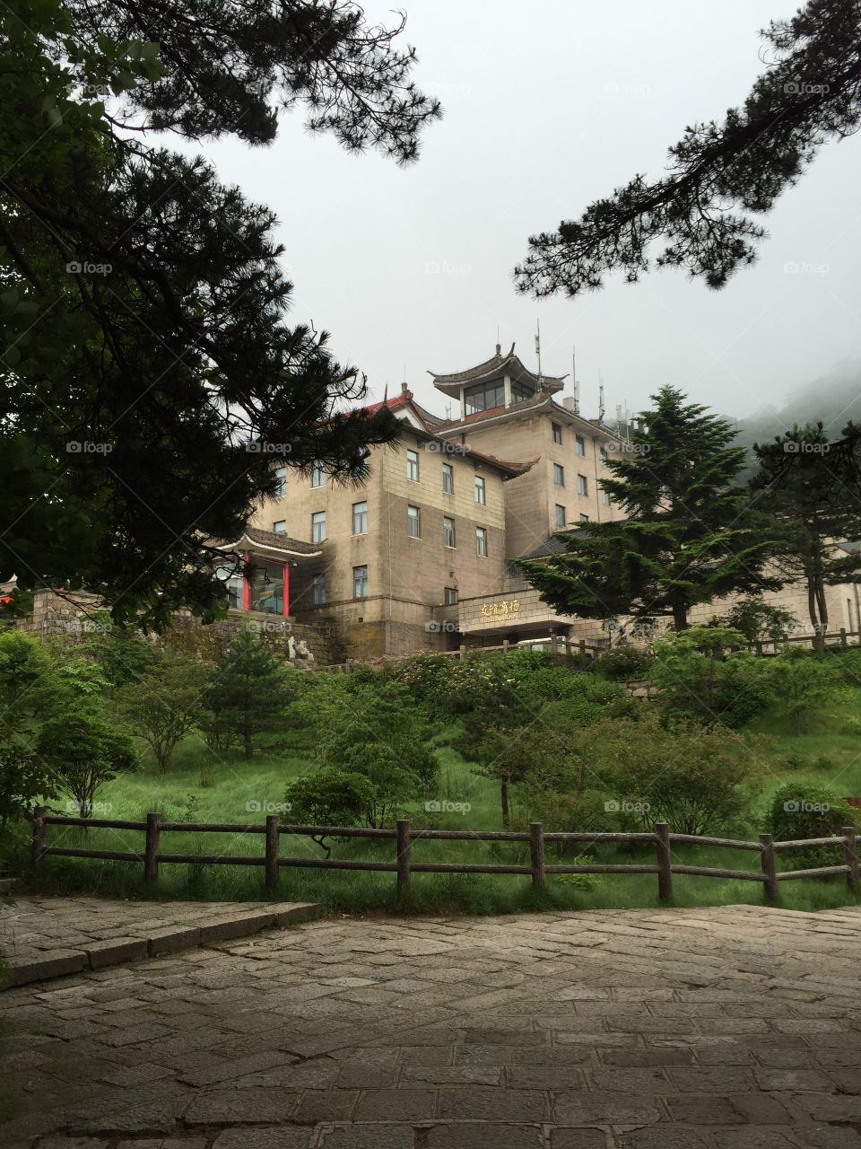 Hotel on Yellow Mountain summit, China