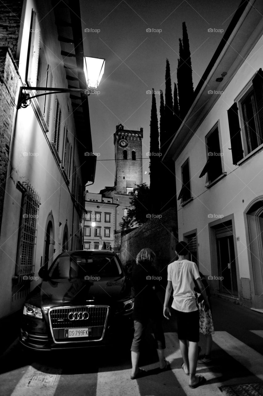 San Miniato, Pisa,  paesaggio notturno