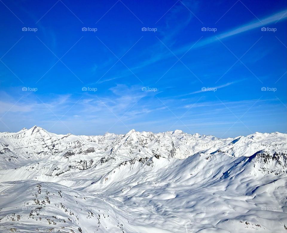 Mountain , Alpes February 2023 . 