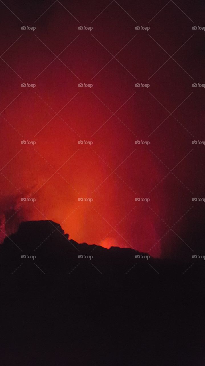 volcano masaya nicaragua red glow