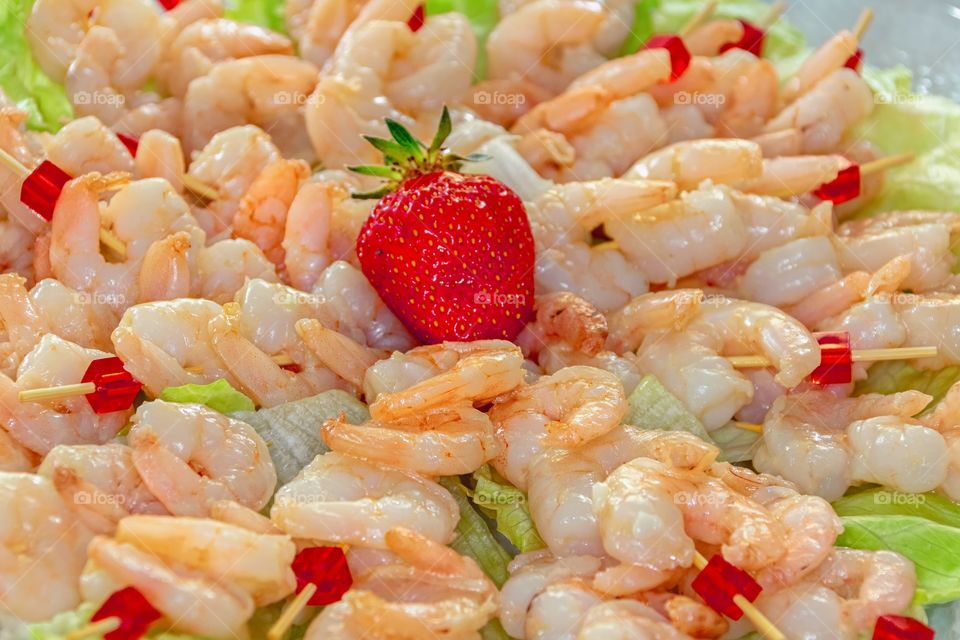 Shrimp Skewers Seafood Food