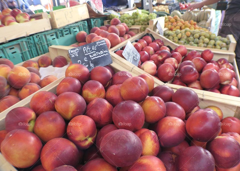 Summer fruit nectarines from the market