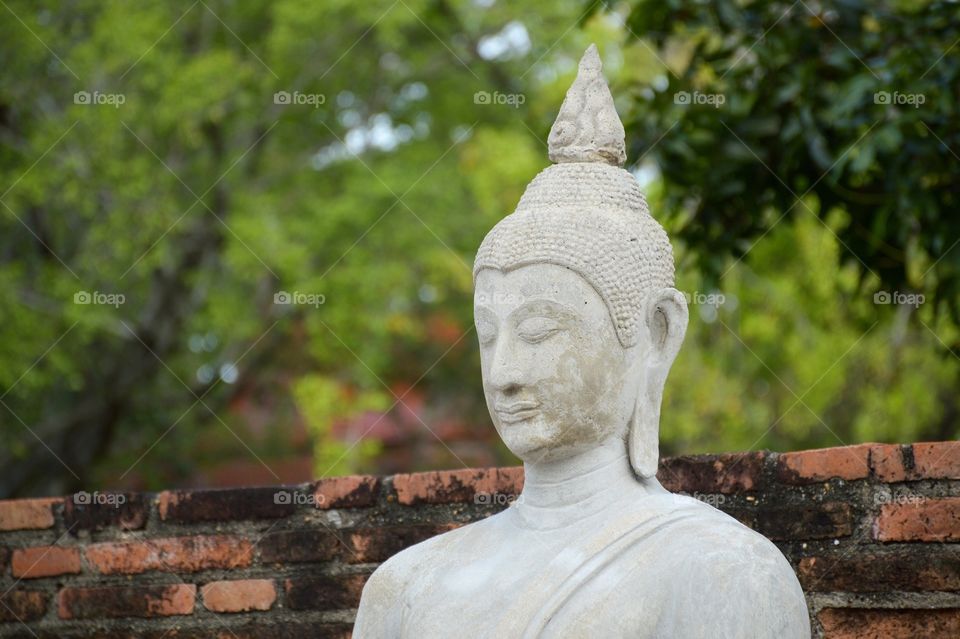 Old buddha statue un temple thailand