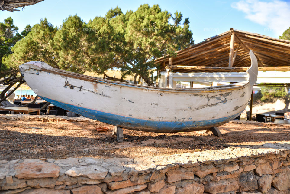 Decorative White Boat 