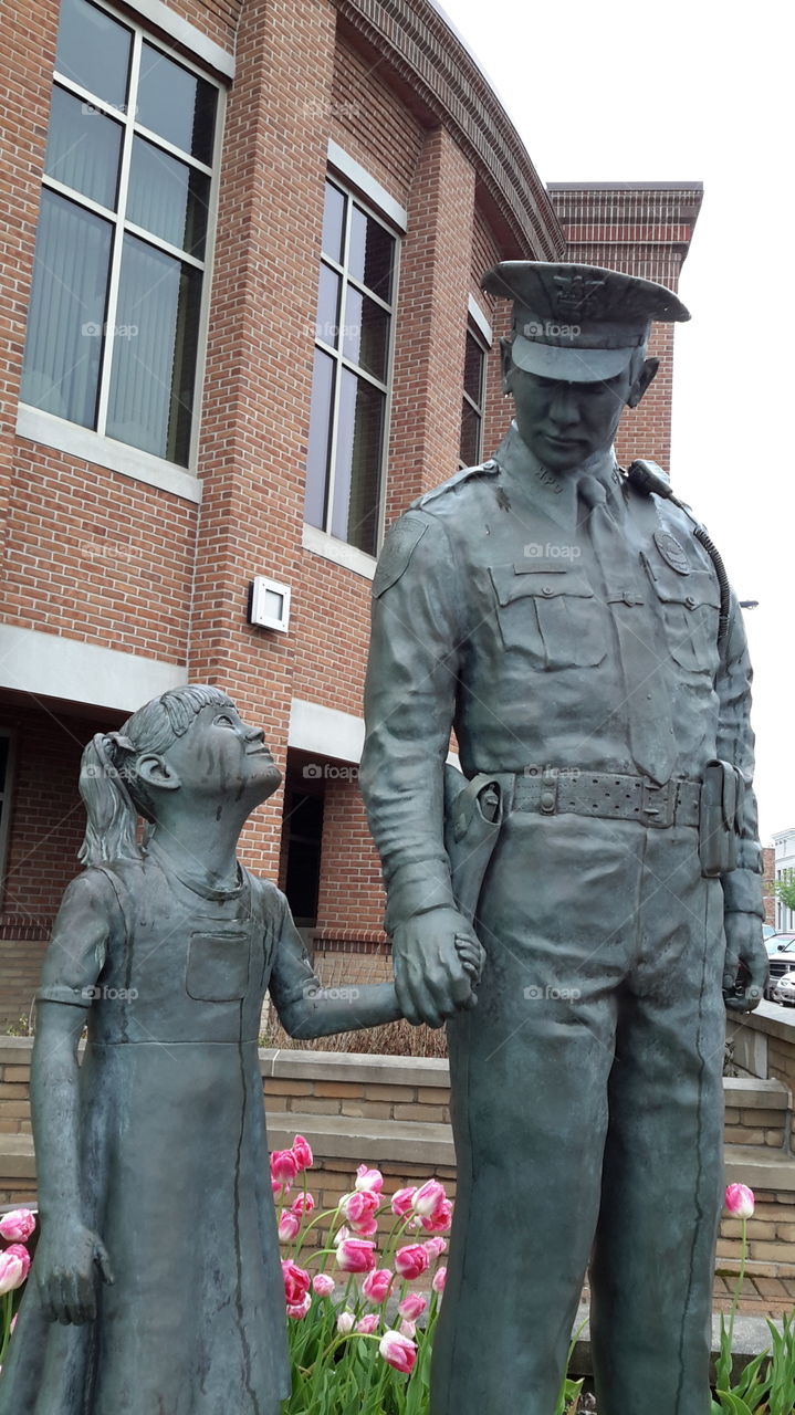 police statue. police statue