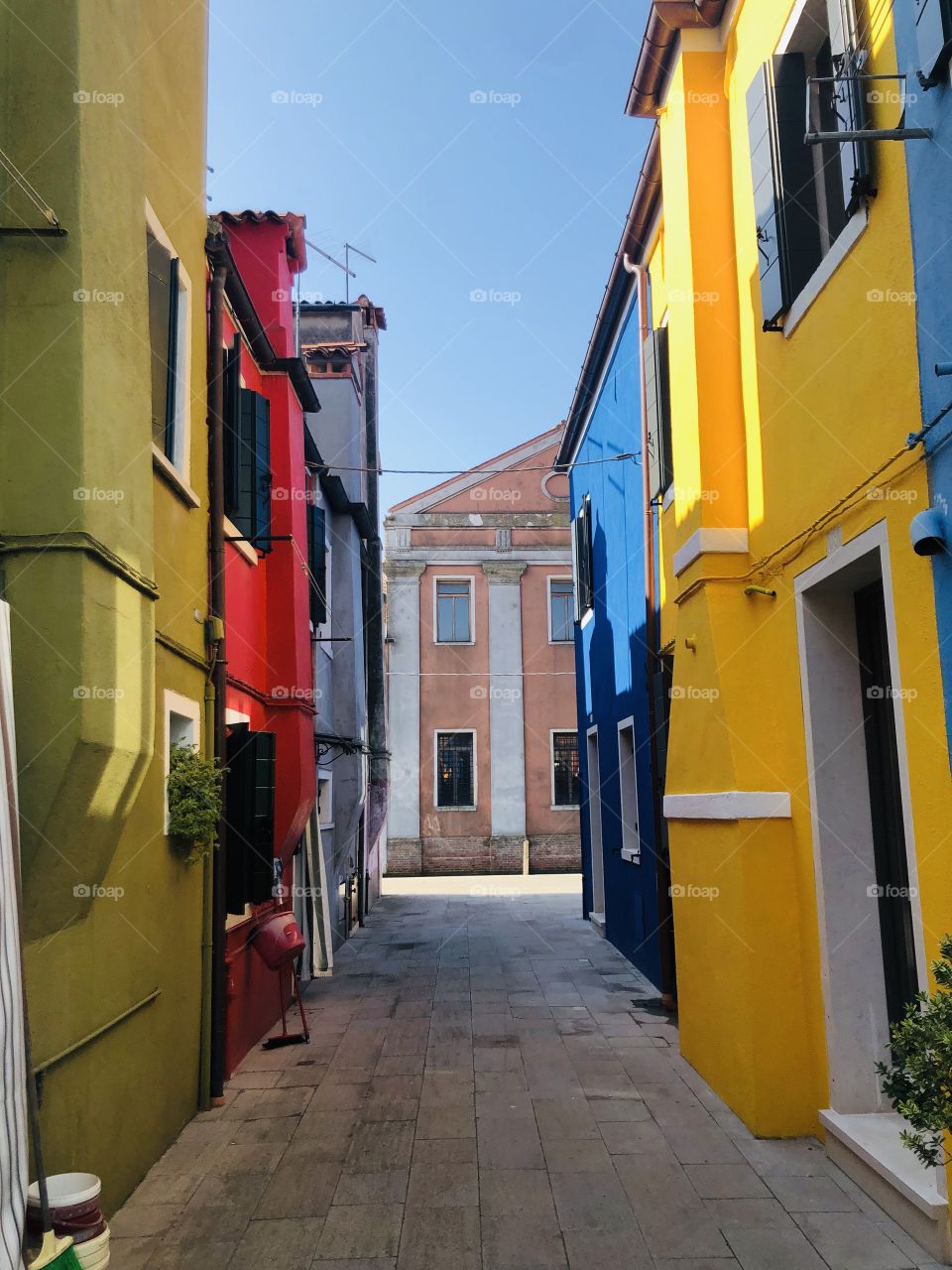 Bright colorful houses in Burano